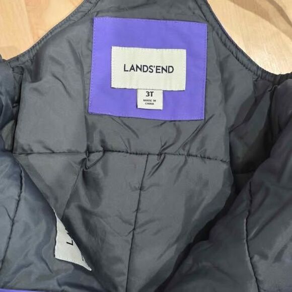 Lands End Girls Snow Pants kids Size 3T Purple Insulated Bib Grow A Longs - Picture 5 of 10